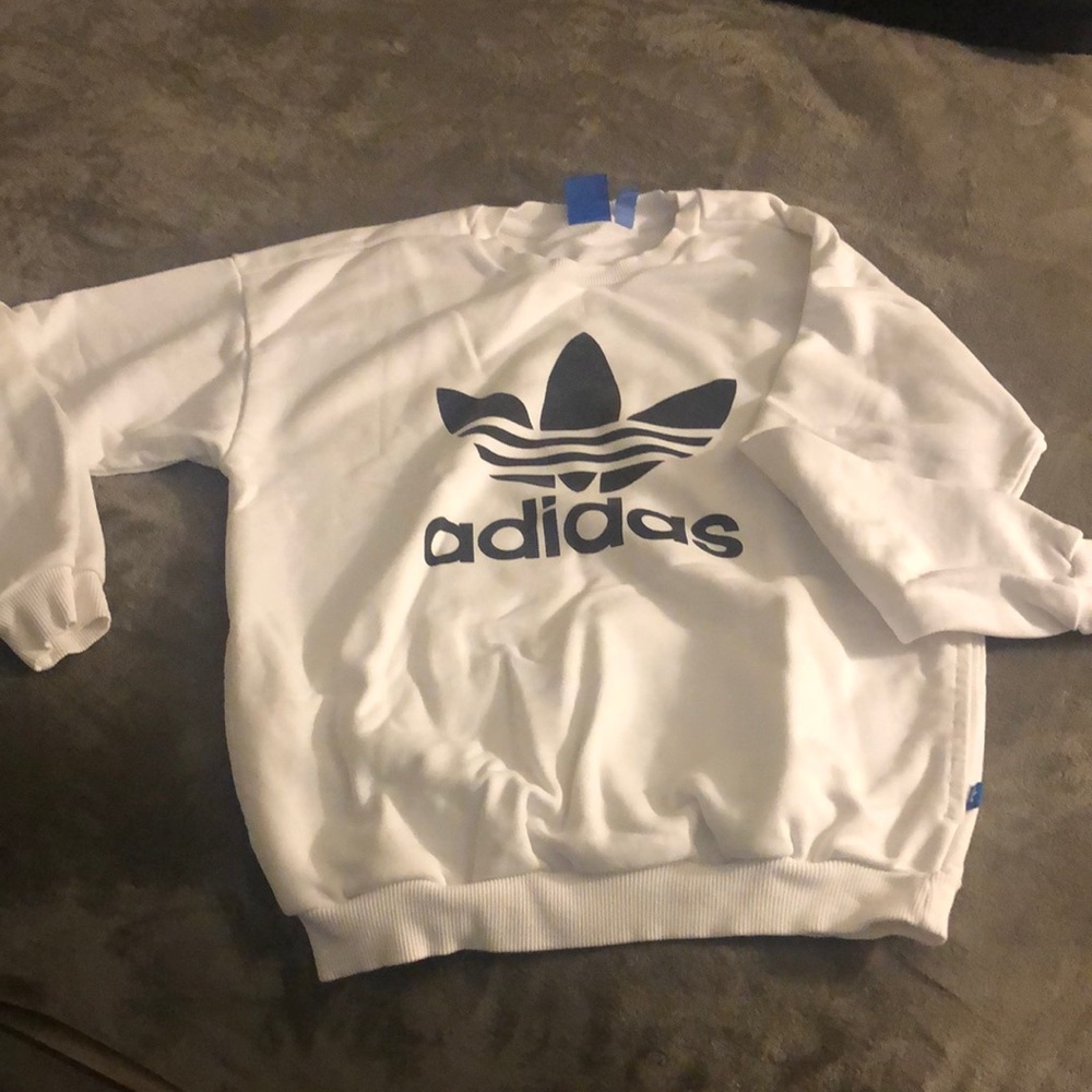 Women’s white adidas sweater
